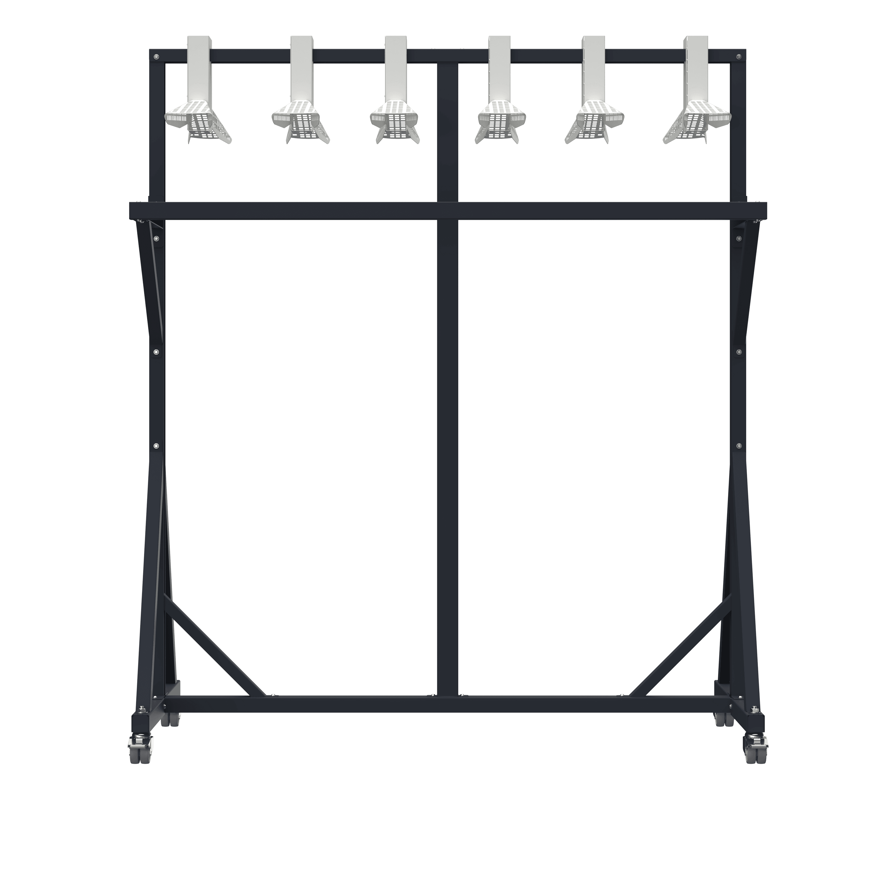 Podab Loading rack with 6 hanger on wheels